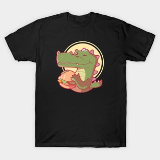 Crocodile eating a Burger! T-Shirt